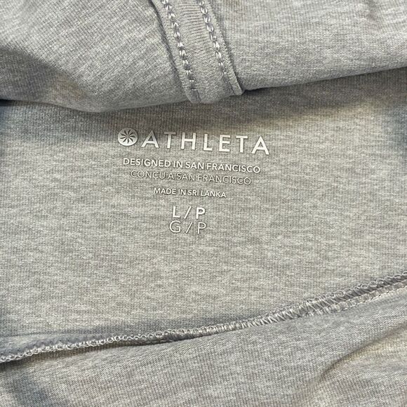 Athleta Gray Long Sleeve Uptempo Ultra Soft Athletic Sweatshirt Hoodie Large - Picture 2 of 9